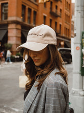 Load image into Gallery viewer, What Fulfills You? Minimal Chic Baseball Hat - Tan
